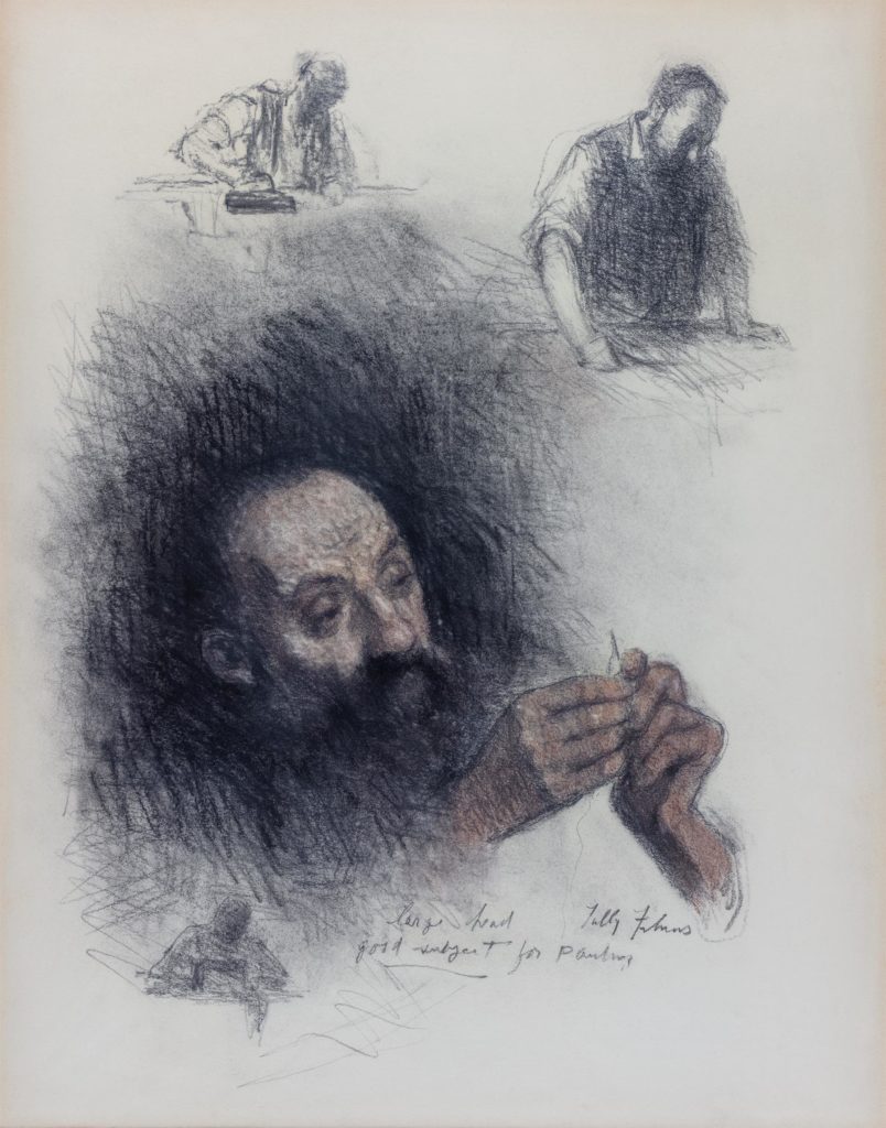 A tailor, drawing by Tully Filmus