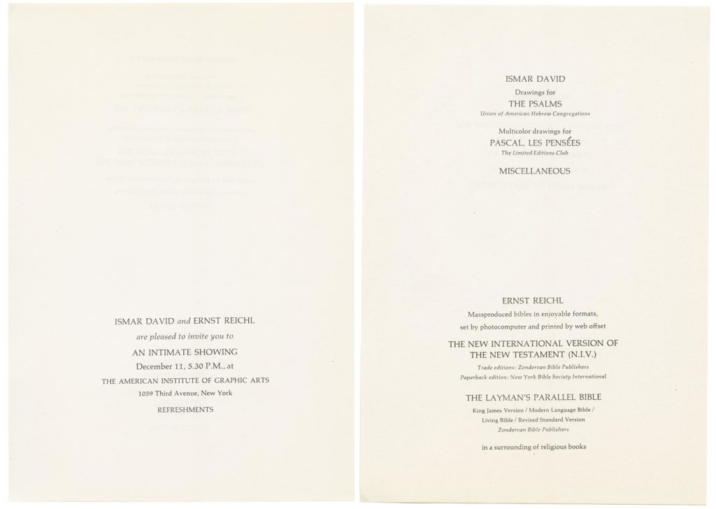 David-Reichl invitation