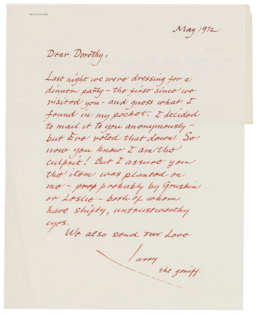 Letter from H. Lawrence Hoffman