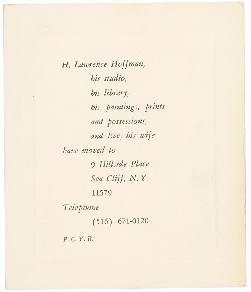 Announcement from H. Lawrence Hoffman