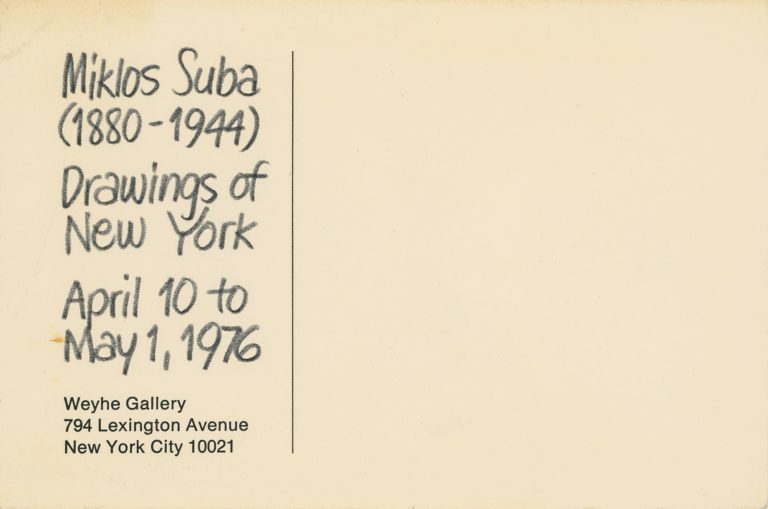 Miklos Suba postcard
