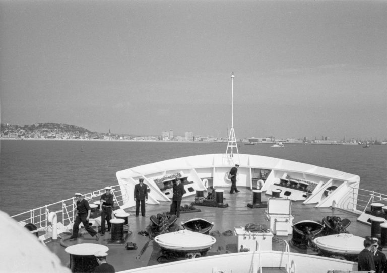 On board the S.S. Flandre
