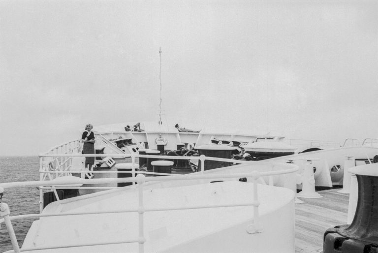 On board the S.S. Flandre