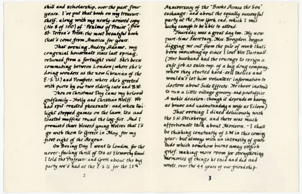 Card from Beatrice Warde