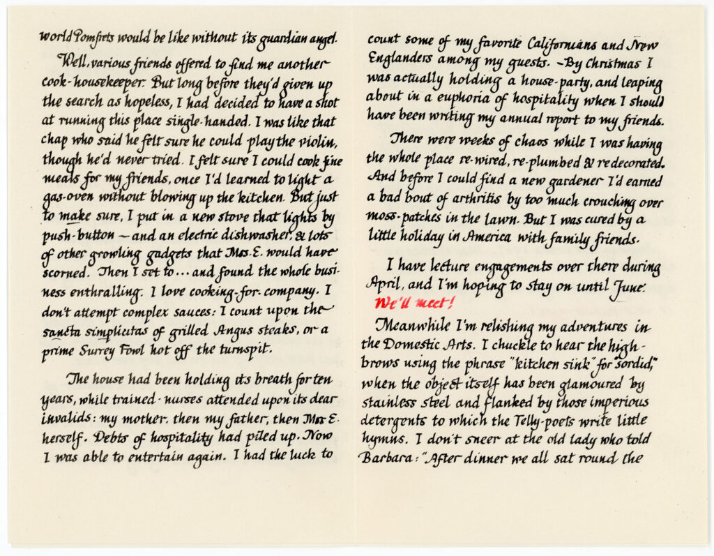 Card from Beatrice Warde