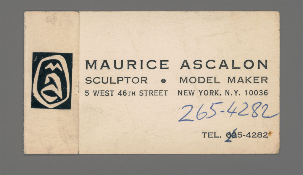 Maurice Ascalon business card
