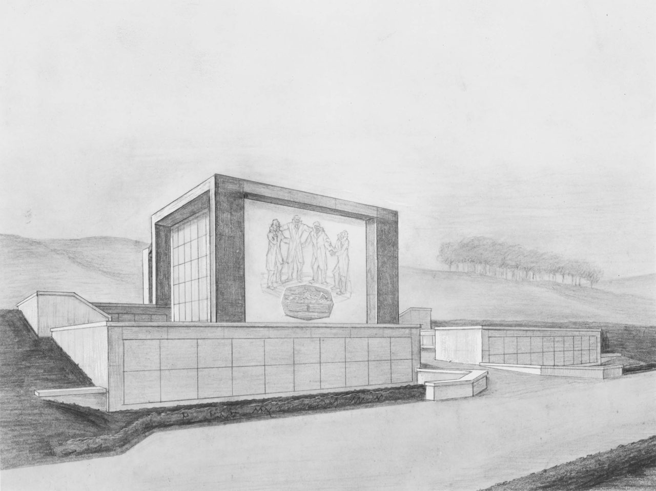Preliminary drawing for Washington Park Cemetery