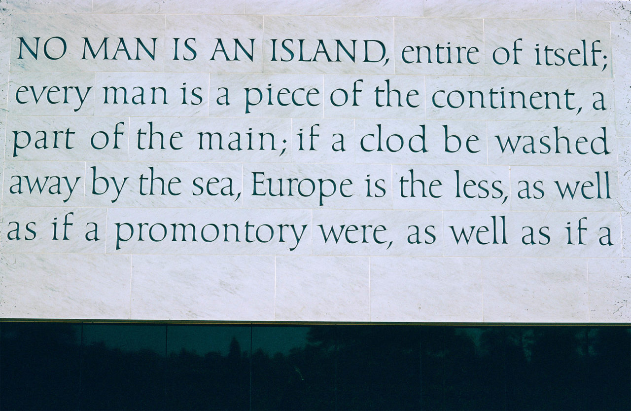 No Man Is An Island, Pinelawn Memorial Park