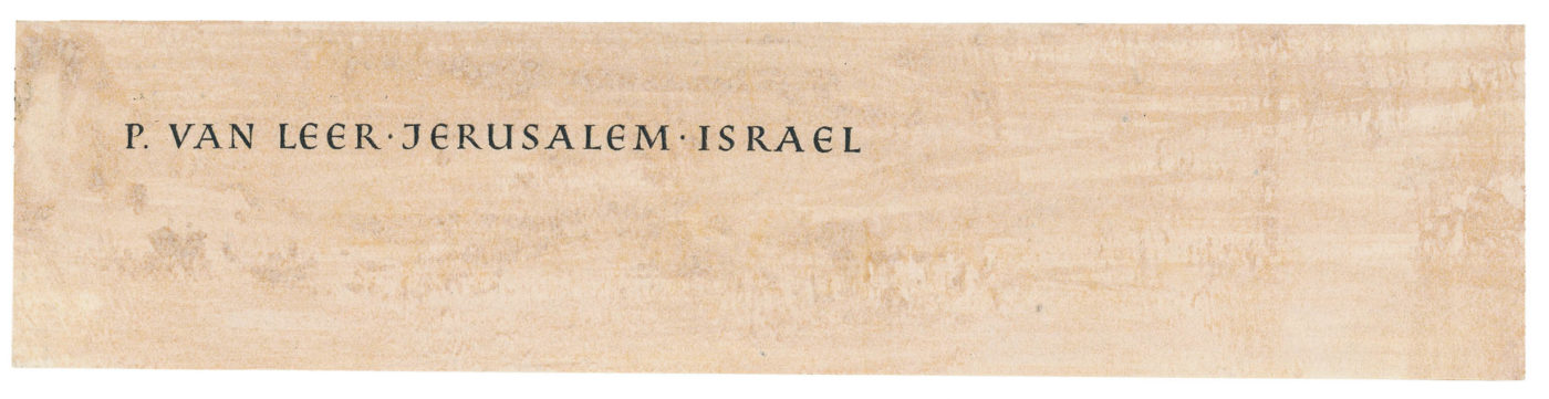 Letterhead for philanthropist Polly Van Leer