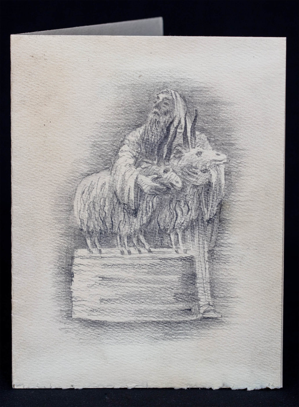Card with Abraham and ram