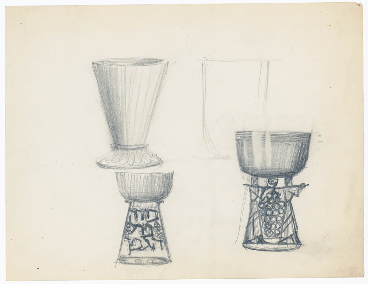 Sketches for a kiddush cup