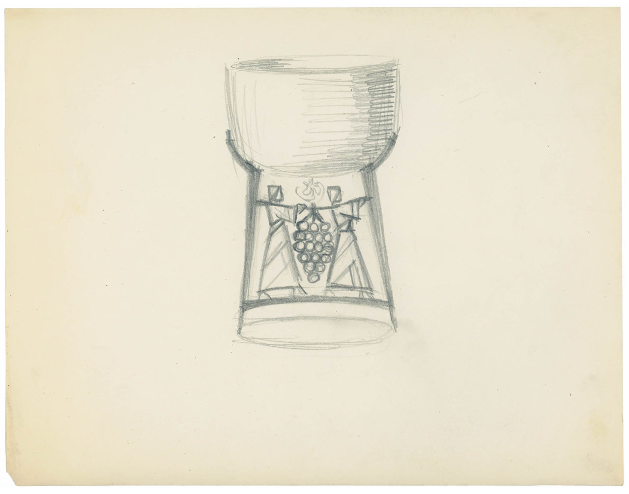 Sketch for a kiddush cup