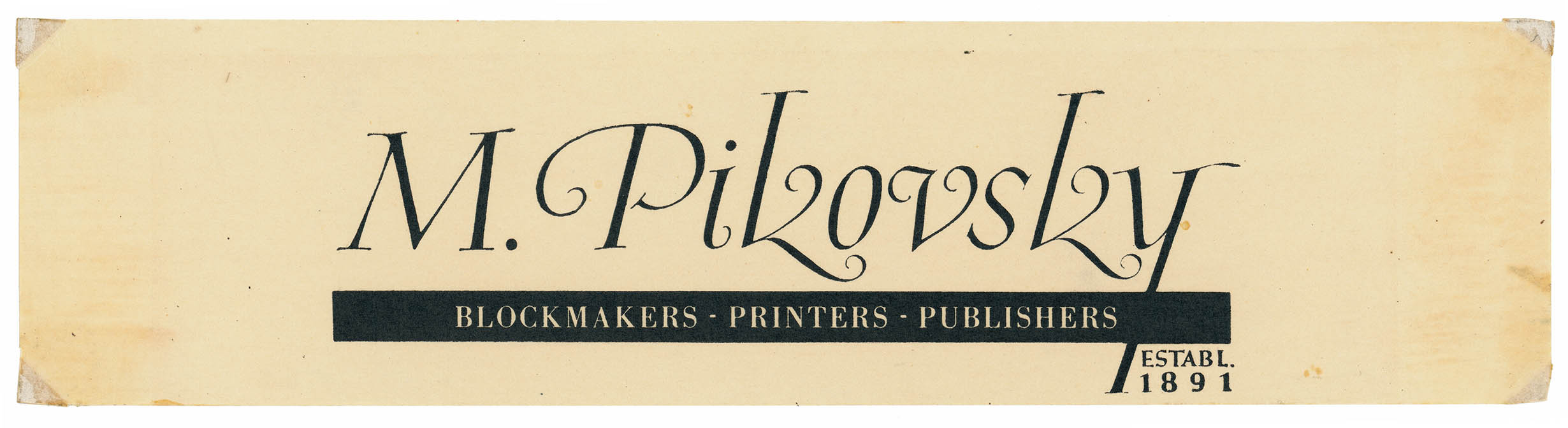 Letterhead for M. Pikovsky