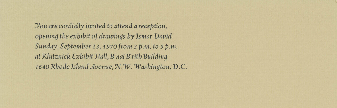 Exhibition invitation