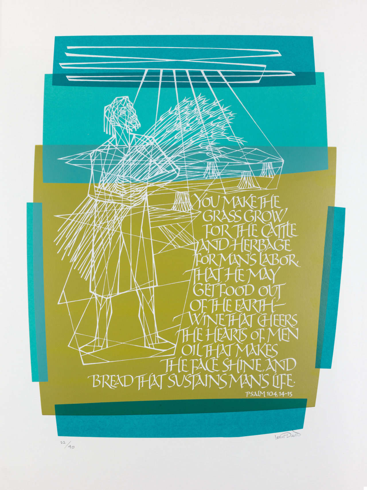 Poster with quote from Psalm 104