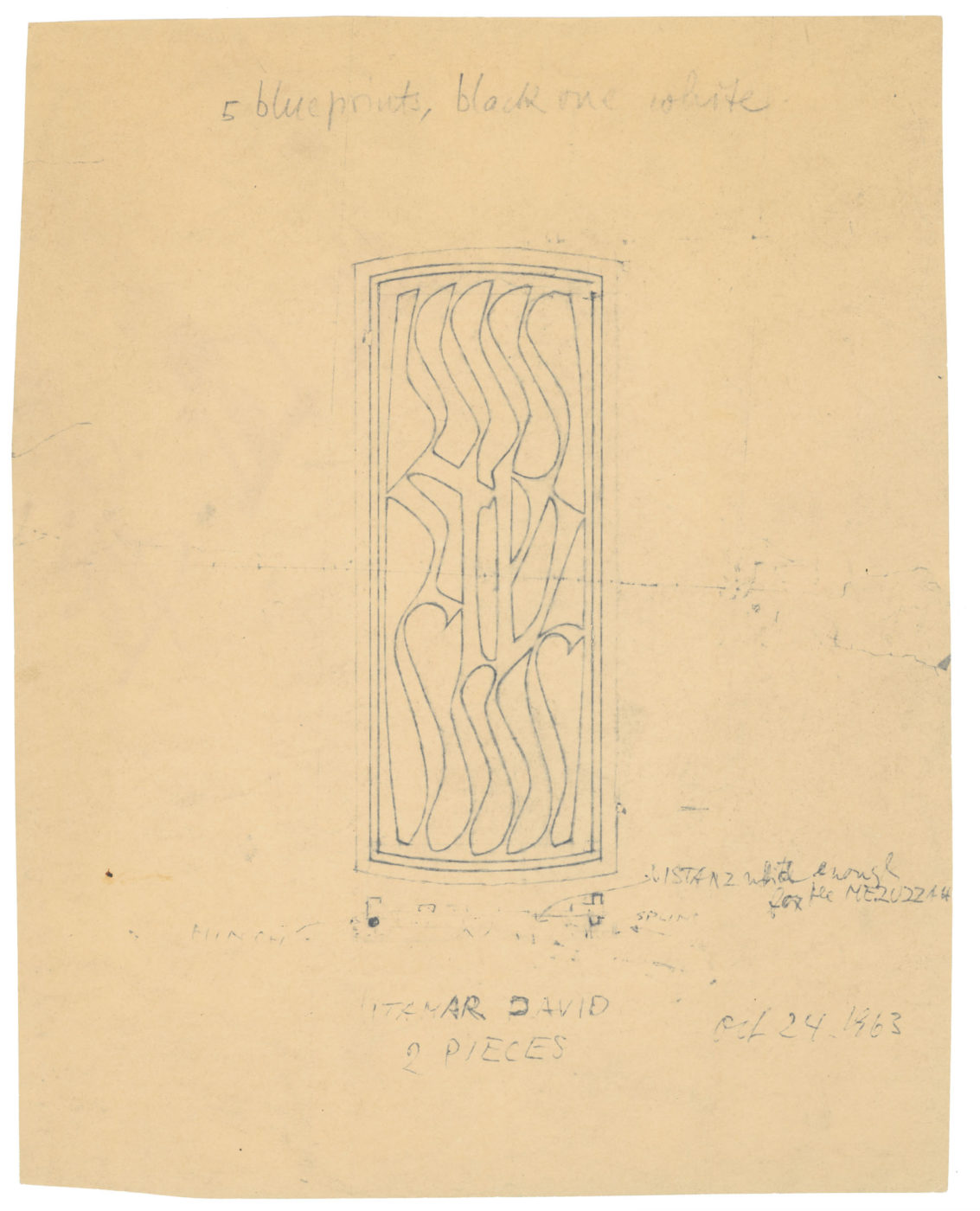 Mezuzah blueprint