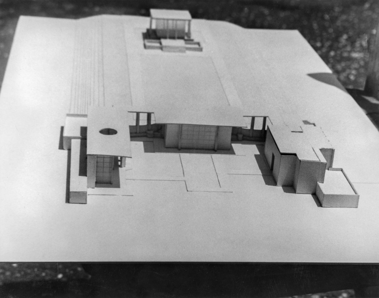 Model of chapel, garden crypts and mausoleum complex