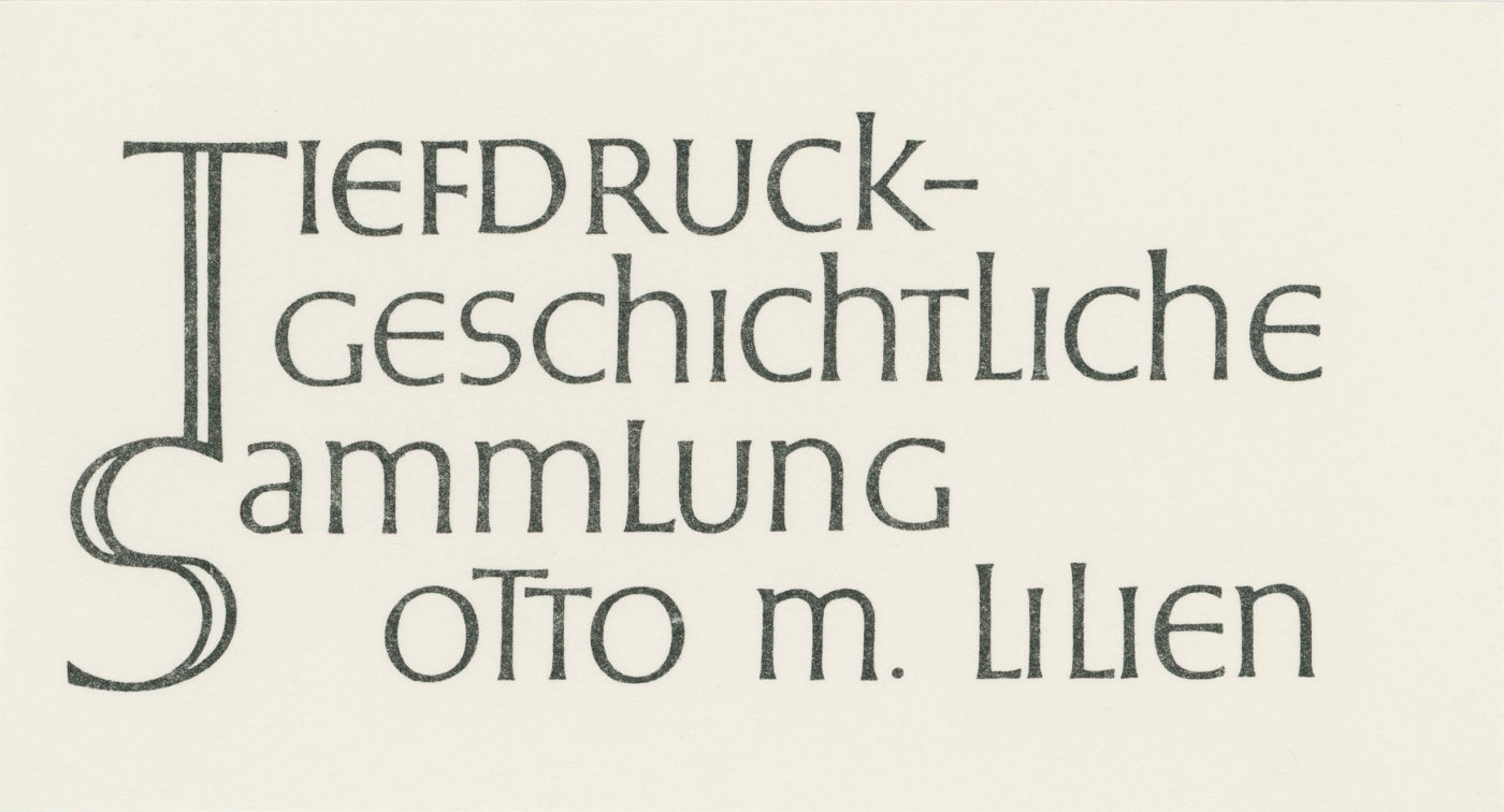 Ex libris Tiefdruck-Geschichtliche Sammlung Otto M. Lilien