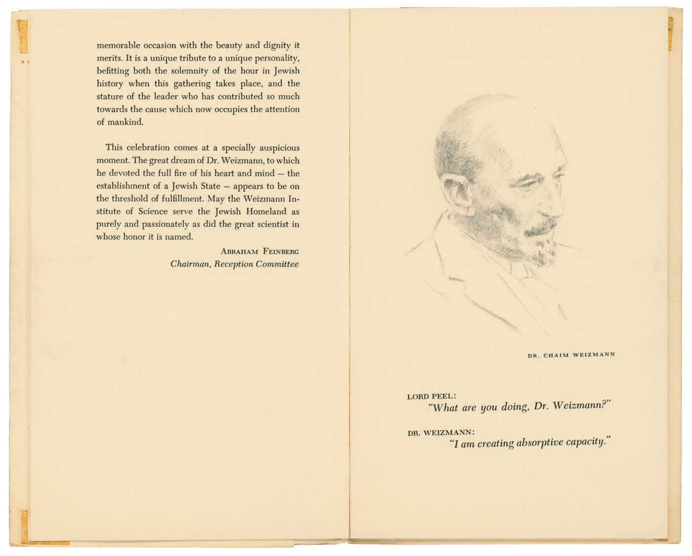 Weizmann Dinner Program